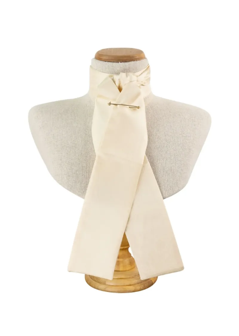 Racesafe Silk Tied Stock Cream - Medium